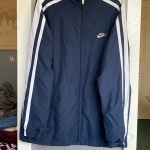 Navy blue oversized Nike jacket
